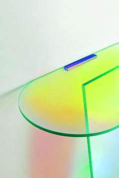 SHIMMER - Oval crystal console table by Glas Italia - view 3